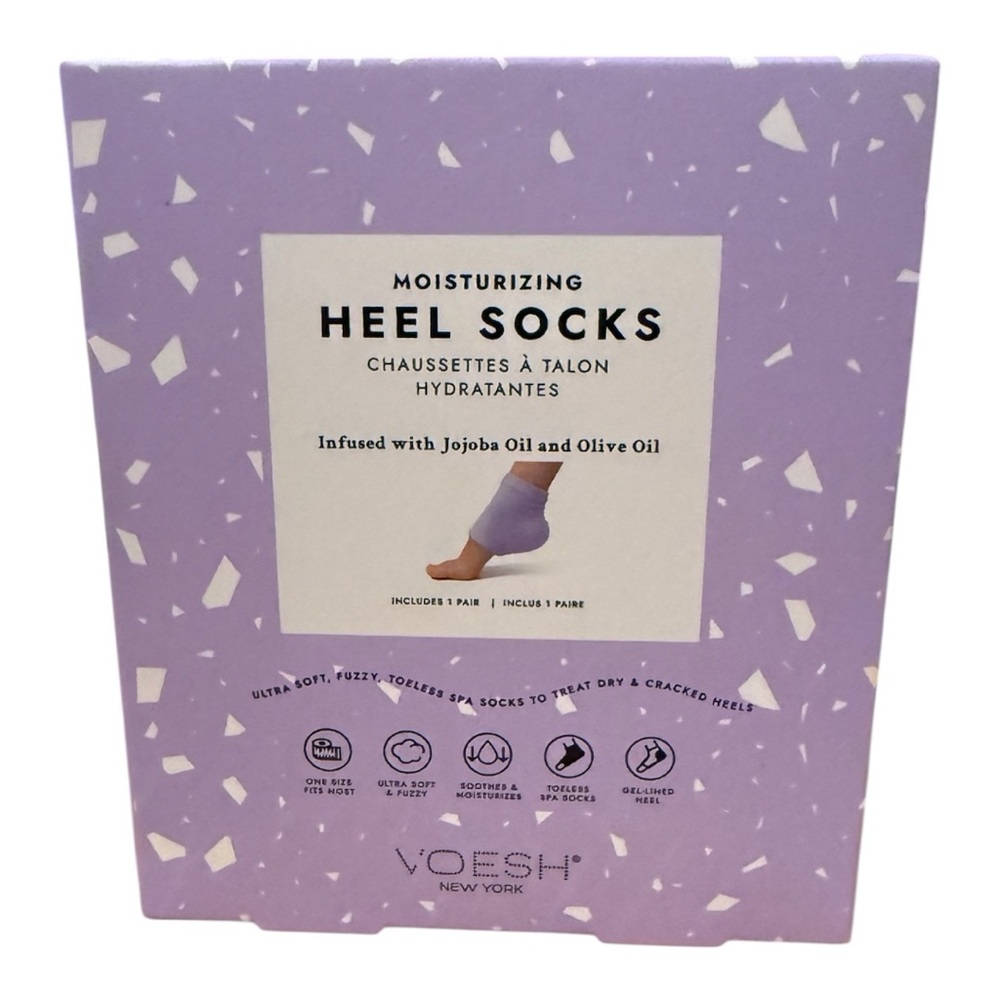 Voesh Moisturizing Heel Socks - Purple
